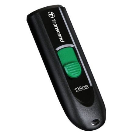 Флеш-диск 128 GB TRANSCEND JetFlash 790C, разъем USB Type-С, черный/зеленый, TS128GJF790C