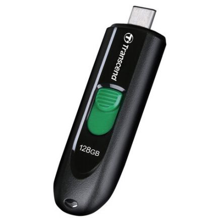 Флеш-диск 128 GB TRANSCEND JetFlash 790C, разъем USB Type-С, черный/зеленый, TS128GJF790C