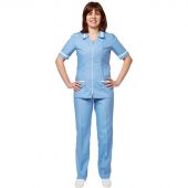 Костюм для медицинского персонала м09-КБР серо-голуб (р.44-46) 158-164 Костюм для медицинского персонала м09-КБР серо-голуб (р.44-46) 158-164