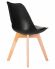 Стул обеденный DOBRIN JERRY SOFT, ножки светлый бук, цвет сиденья чёрный (B-03) Стул обеденный DOBRIN JERRY SOFT, ножки светлый бук, цвет сиденья чёрный (B-03)