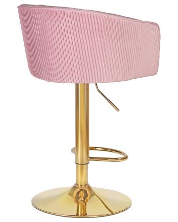 Стул барный DOBRIN DARCY GOLD, розовый велюр (1922-16) Стул барный DOBRIN DARCY GOLD, розовый велюр (1922-16)