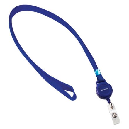 Держатель-рулетка для бейджей, 70 см, петелька, с синей лентой 45 см, синий, BRAUBERG, 235724 Держатель-рулетка для бейджей, 70 см, петелька, с синей лентой 45 см, синий, BRAUBERG, 235724