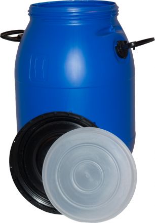 Бочка 50л с винтовой крышкой белая