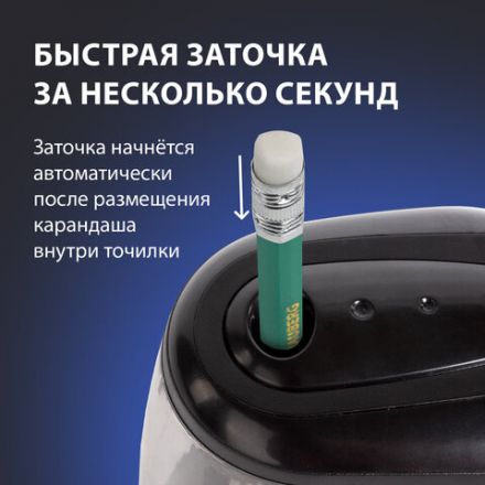 Точилка электрическая BRAUBERG "JET", питание от 4 батареек АА, спиралевидное лезвие, 228426 Точилка электрическая BRAUBERG "JET", питание от 4 батареек АА, спиралевидное лезвие, 228426