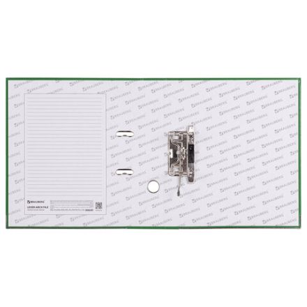 Папка-регистратор, покрытие пластик, 50 мм, ПРОЧНАЯ, с уголком, BRAUBERG, зеленая, 226591