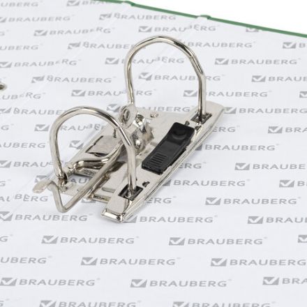 Папка-регистратор, покрытие пластик, 50 мм, ПРОЧНАЯ, с уголком, BRAUBERG, зеленая, 226591