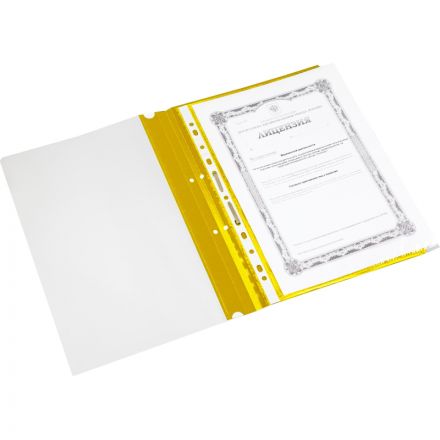 Скоросшиватель пластиковый с перфорацией Attache А4 до 100 листов желтый (толщина обложки 0.11/0.15 мм, 10 штук в упаковке) Скоросшиватель пластиковый с перфорацией Attache А4 до 100 листов желтый (толщина обложки 0.11/0.15 мм, 10 штук в упаковке)