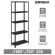 Стеллаж металлический BRABIX "ГРАФИТ MS KD-180/30/70-5", лофт, 1800х700х300 мм, 5 полок, 291267, S240BR123593