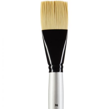 Кисть художественная Комус Арт синтетика жесткая, плоск., 36, длинная ручка Кисть художественная Комус Арт синтетика жесткая, плоск., 36, длинная ручка