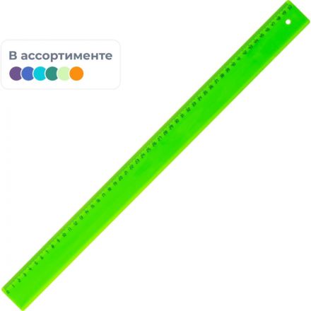 Линейка Attache 50 см пластиковая флуоресцентная