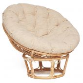 Кресло "PAPASAN ECO"  P115-1/SP STD / c подушкой, ремешками /, Natural (натуральный), ткань Старт