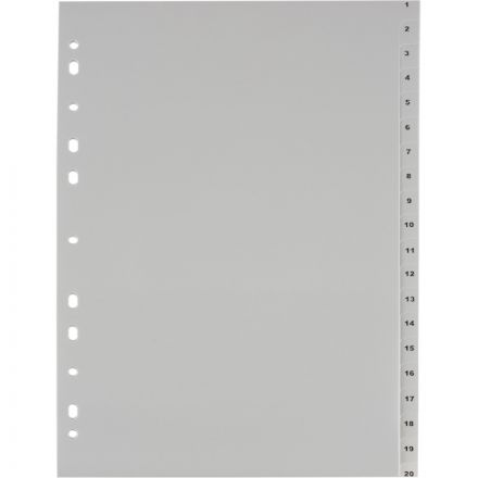 Разделитель листов 20л. цифровые пластик.Комус