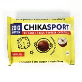 Шоколад Chikalab молочный с фундуком (протеин.), 100г