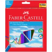 Карандаши цветные Faber-Castell "Ecopen" 24цв., трехгран., заточен., картон, европодвес, с точилкой Карандаши цветные Faber-Castell "Ecopen" 24цв., трехгран., заточен., картон, европодвес, с точилкой