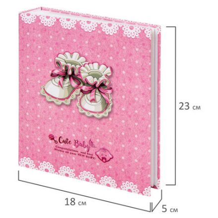Фотоальбом BRAUBERG "Baby shoes" на 200 фото 10х15 см, твердая обложка, термосклейка, розовый, 39114, 391148 Фотоальбом BRAUBERG "Baby shoes" на 200 фото 10х15 см, твердая обложка, термосклейка, розовый, 39114, 391148