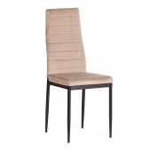 Стул Tetchair Easy Chair (mod. 24-1) металл, вельвет, 49 х 41 х 98 см, Beige (бежевый) HLR8 / черный