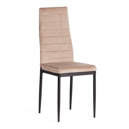Стул Tetchair Easy Chair (mod. 24-1) металл, вельвет, 49 х 41 х 98 см, Beige (бежевый) HLR8 / черный