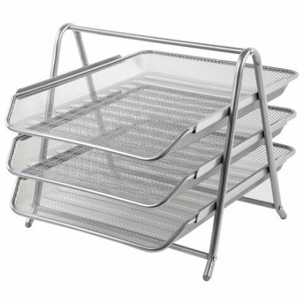 Лоток горизонтальный металлический для бумаг, 3 секции, BRAUBERG "Germanium", А4 (267х355х295 мм), серебристый, 231953 Лоток горизонтальный металлический для бумаг, 3 секции, BRAUBERG "Germanium", А4 (267х355х295 мм), серебристый, 231953