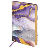 Ежедневник датированный 2026 А5 138x213 мм, BRAUBERG "Vista", под кожу твердый, "Texture", 117453 Ежедневник датированный 2026 А5 138x213 мм, BRAUBERG "Vista", под кожу твердый, "Texture", 117453