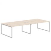 Стол 4-х местный XQWST 3214 Бук Тиара/Алюминий 3206х1406х750 Стол 4-х местный XQWST 3214 Бук Тиара/Алюминий 3206х1406х750