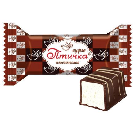 Конфеты-суфле СЛАВЯНКА "Птичка", классические, в шоколадной глазури, 1000 г, пакет, 70030 Конфеты-суфле СЛАВЯНКА "Птичка", классические, в шоколадной глазури, 1000 г, пакет, 70030