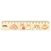 Линейка 15см СТАММ "Хомяки", пластиковая, с волнистым краем, европодвес Линейка 15см СТАММ "Хомяки", пластиковая, с волнистым краем, европодвес