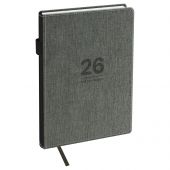 Ежедневник датированный 2026г., А5, 176л., твердый переплет, кожзам, BG "Fillsta. Gray", серый Ежедневник датированный 2026г., А5, 176л., твердый переплет, кожзам, BG "Fillsta. Gray", серый