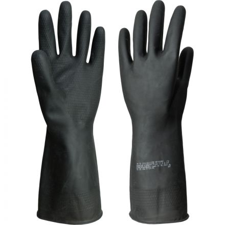 Перчатки защитные АЗРИХИМ КЩС тип-2 из латекса черные (размер 10 , XL) Перчатки защитные АЗРИХИМ КЩС тип-2 из латекса черные (размер 10 , XL)