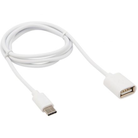 Кабель USB OTG - USB Type-C, F/M, 15см, Rexant, бел, 18-1180