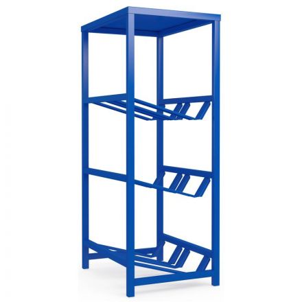 Стеллаж для воды Бомис-6П на 6 тар синий 610x450x1235 мм