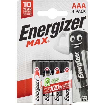 Батарейка Energizer MAX AAA 1.5V 4шт/бл (7638900438147) Батарейка Energizer MAX AAA 1.5V 4шт/бл (7638900438147)