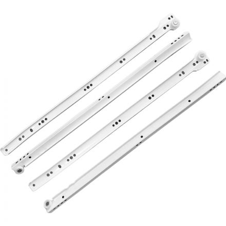 Направляющие УЗК_ StahlBuro роликовые 500/0,8 мм белый копмл-2 шт