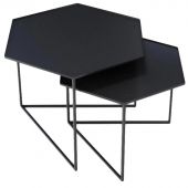 Стол журнальный KD_Комус Мебель Триада-23.комп.2 шт.металл, черый