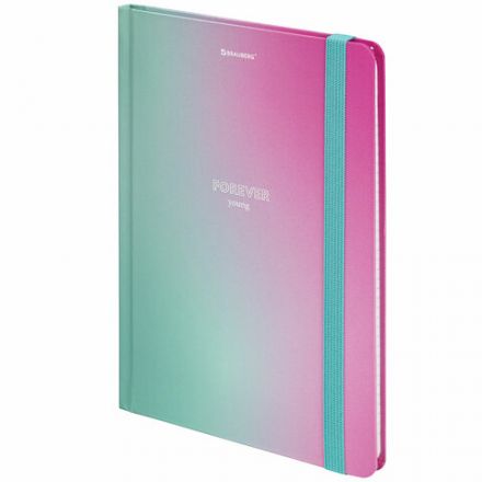 Блокнот с резинкой в клетку 96 л., А5 (145х203 мм), твердая обложка с фольгой, BRAUBERG, "Градиент", 113732 Блокнот с резинкой в клетку 96 л., А5 (145х203 мм), твердая обложка с фольгой, BRAUBERG, "Градиент", 113732