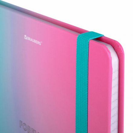 Блокнот с резинкой в клетку 96 л., А5 (145х203 мм), твердая обложка с фольгой, BRAUBERG, "Градиент", 113732 Блокнот с резинкой в клетку 96 л., А5 (145х203 мм), твердая обложка с фольгой, BRAUBERG, "Градиент", 113732