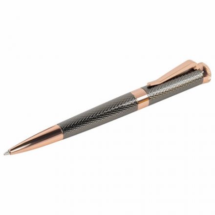 Ручка подарочная шариковая GALANT "Taut", корпус оружейный металл, детали розовое золото, узел 0,7 мм, линия письма 0,5 мм, синяя, 144170 Ручка подарочная шариковая GALANT "Taut", корпус оружейный металл, детали розовое золото, узел 0,7 мм, линия письма 0,5 мм, синяя, 144170