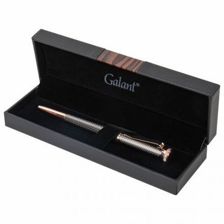 Ручка подарочная шариковая GALANT "Taut", корпус оружейный металл, детали розовое золото, узел 0,7 мм, линия письма 0,5 мм, синяя, 144170 Ручка подарочная шариковая GALANT "Taut", корпус оружейный металл, детали розовое золото, узел 0,7 мм, линия письма 0,5 мм, синяя, 144170
