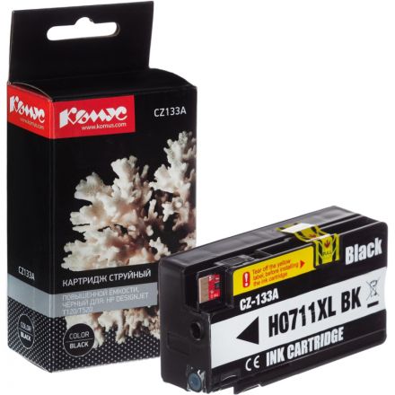 Картридж струйный Комус 711 CZ133A чер. пов.емк. для DgnJ T120/520 Картридж струйный Комус 711 CZ133A чер. пов.емк. для DgnJ T120/520