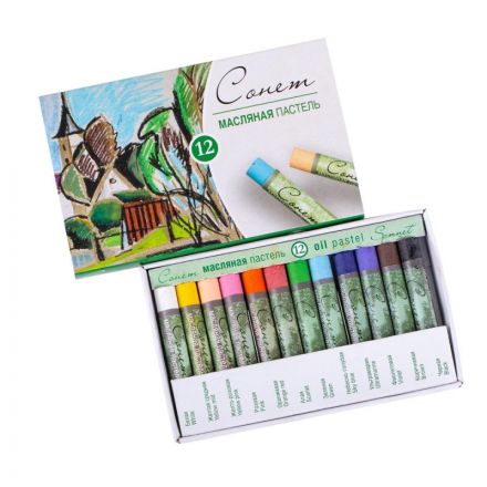 Пастель масляная Сонет 12 цветов