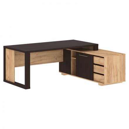 Стол руководителя с тумбой  ACT 1916(R) Венге Магия/Дуб Бофорд 1950х1600х750 ALTO