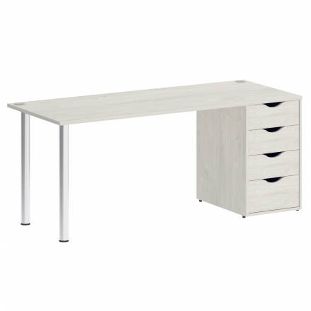 Home Office Стол письменный VR.SP-3-178.4 Дуб наварра/Хром опоры 1780*720*750 Home Office Стол письменный VR.SP-3-178.4 Дуб наварра/Хром опоры 1780*720*750