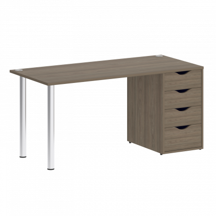 Home Office Стол письменный VR.SP-3-158.4 Вяз/Хром опоры 1580*720*750 Home Office Стол письменный VR.SP-3-158.4 Вяз/Хром опоры 1580*720*750