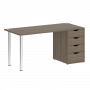 Home Office Стол письменный VR.SP-3-158.4 Вяз/Хром опоры 1580*720*750