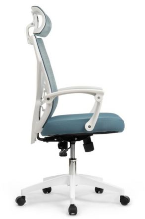 Кресло Оливер RCH W-203AC Белый пластик/Синий