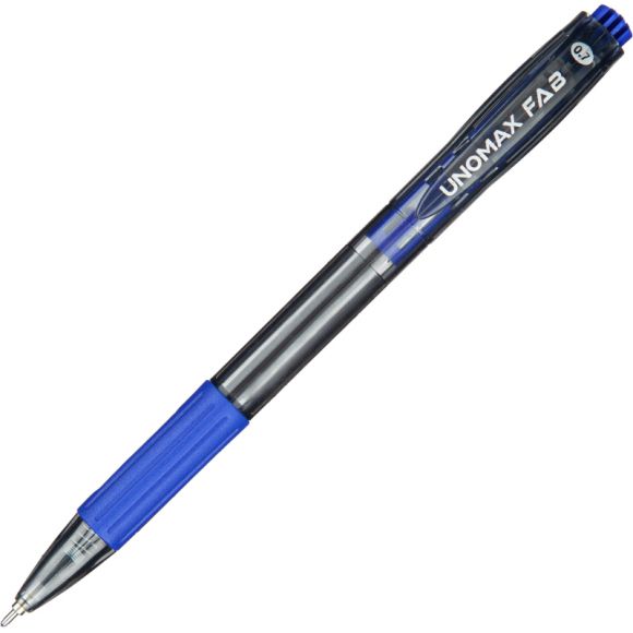 Ручка шариковая одноразовая автоматическая Unimax Fab GP синяя (толщина линии 0.5 мм)
