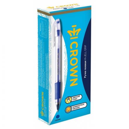 Ручка гелевая Crown HJR-500R синяя (толщина линии 0.5 мм) Ручка гелевая Crown HJR-500R синяя (толщина линии 0.5 мм)