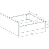 Тумба SP Бюджет стационарная б/з 2557-р (402985) дуб шамони