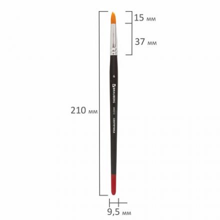 Кисть BRAUBERG, синтетика, круглая, № 6, 200212 Кисть BRAUBERG, синтетика, круглая, № 6, 200212