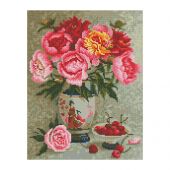 Алмазная мозаика ТРИ СОВЫ "Пионы и вишня", 30*40см, холст, картонная коробка с пластиковой ручкой Алмазная мозаика ТРИ СОВЫ "Пионы и вишня", 30*40см, холст, картонная коробка с пластиковой ручкой