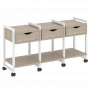 Loft Тумба на колесных опорах наборная. Вариант №4 VR.L-TN-4.K Дуб аттик/Белый металл 1440*460*767 Loft Тумба на колесных опорах наборная. Вариант №4 VR.L-TN-4.K Дуб аттик/Белый металл 1440*460*767